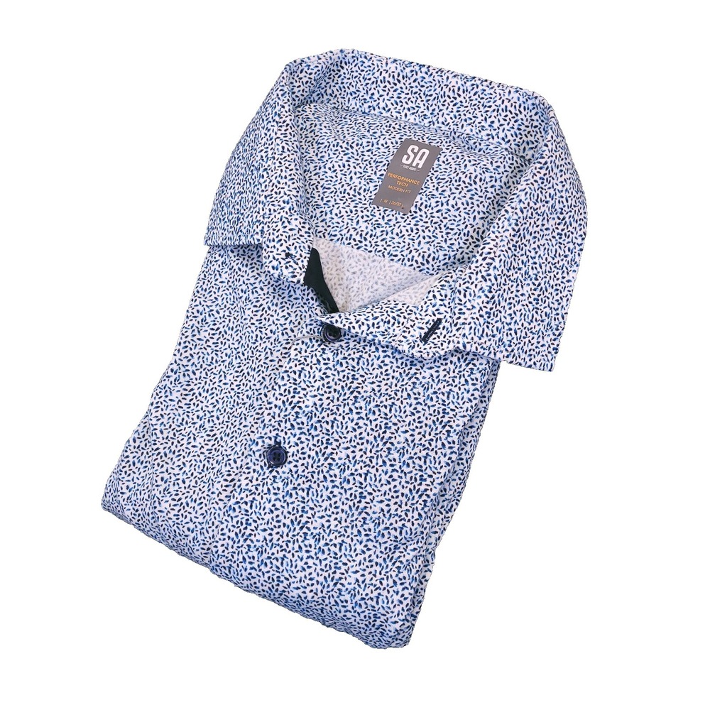 NWT Stacy Adams Performance Tech Knit Shirt Mens 18 33.5 (Actual Sz) ‎ Stretch